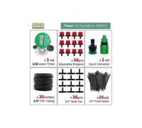 (Kit Temporizador-A de 30 m) Temporizadores de agua de 50 m a 5 m para sistema de riego por goteo casero,