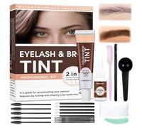 Kit Tinte De Cejas Y Pestañas,Coloración Para Cejas Natural Y Color Uniforme,Preparación Colorante para cejas en Tono,Para Maquillaje De cejas En Casa O Salón