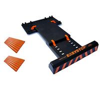 Kit Tope de Rueda con Protectores Adhesivos. Ajustable, Inodoro, sin fijación, Montaje rápido. Plástico Resistente a Impactos. Aparcamiento Seguro a Baja Velocidad, adiós arañazos en Las Puertas.