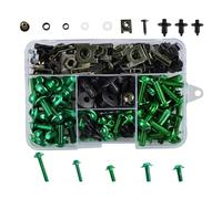 Kit Tornillos Carenado Motocicleta M5 M6, Clip De Tuerca Para Y&amaha Para Desviación XJ6N FZ6R FZR1000 FZR750R FZR600(Green)