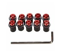Kit Tornillos Carenado Para Parabrisas Motocicleta Tuercas Pozo M5 15mm Tornillos(XMO462-RD)