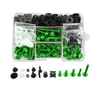 Kit Tornillos Carenado Sujetadores Carrocería Tornillos Tuerca Para VT1100T VT250 VT600 VT600CD VT750 VT750CD VTR1000F XADV750 Pernos piezas motocicleta(Green)