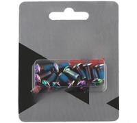 Kit Tornillos Freno Disco 12uds M5x12 Rojos | Aleación aluminio para fuerte, para resistencia , peso ligero, ideal MTB, rosca limpia M5x12(Glossy Color)