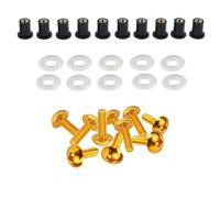 Kit tornillos motocicleta Compatible Con Para Ninja Para ZX10R Para ZX1000J 2011 2012 2013 10 Piezas Motocicleta Universal Tornillos Para M5 * 15 Tuercas De Pozo Para Parabrisas