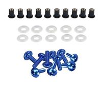 Kit tornillos motocicleta Compatible Con Para Ninja Para ZX10R Para ZX1000J 2011 2012 2013 10 Piezas Motocicleta Universal Tornillos Para M5 * 15 Tuercas De Pozo Para Parabrisas