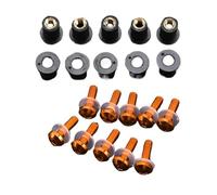Kit Tornillos Parabrisas Moto PARA KYMCO SHADOW 300 / PEOPLE 300 MY ROAD 700 MV AGUSTA F4/F4R Tuercas De Fijación M5 Para Motor, Parabrisas, Tornillos De Montaje(10Pieces orange)