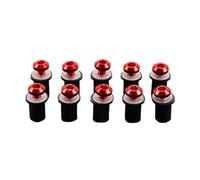 Kit Tornillos Parabrisas Moto PARA YBR 125 250 XZ550 YFZ 350 Banshee 750R YX600 YZFR125 Perno De Parabrisas, Tornillo Montaje, Arandela Y Tuerca 10 Piezas M5(10Pieces red)