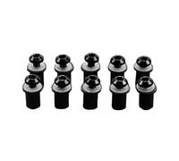 Kit Tornillos Parabrisas Moto PARA YBR 125 250 XZ550 YFZ 350 Banshee 750R YX600 YZFR125 Perno De Parabrisas, Tornillo Montaje, Arandela Y Tuerca 10 Piezas M5(10Pieces black)