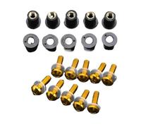 Kit Tornillos Parabrisas Moto Para Z1000 SX Z125 Z300 Z400 Z650 Z750 Z800 Z900 RS Pernos De Parabrisas Motocicleta 5 Mm, Tornillos Montaje Y Tuerca Remachable(YELLOW)