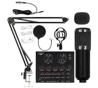 Kit Transmisión En Kit Streaming Sencillo, Tarjeta Sonido, Pie Micrófono