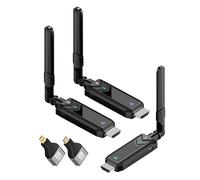 Kit Transmisor Receptor HDMI Inalámbrico 1Tx 2Rx- 350m Alcance 1080p Full HD, Extensión para Streaming de Laptop/Cámara/TV Box a Televisor - Tecnología 5GHz de Baja Latencia