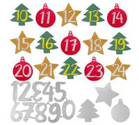 Kit Troqueles Scrapbooking Navidad - Números 0-9, Árbol, Estrella, Bolas - Para Manualidades, Calendario Adviento, Tarjetas