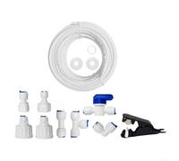 Kit Tubo Agua 15M para Conexión Rápida Frigorífico Kit Tubo Agua | Conectores push-in, instalación DIY sin herramientas, compatible Samsung LG Bosch, 15 metros longitud, uso frigorífico
