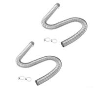 Kit Tubo para escape Diésel 24mm 200cm 2 Unidades Incluidas Kit(1m) | Incluye 2 y 4 abrazaderas, ajuste 18-29mm, instalación rápida, kit completo