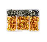 Kit Tuercas Pernos Kit De Tornillos Para Carenado Motocicleta Para MV Para Agusta 155 Piezas, 177, 190, 253 Fijación, Clips, Tuercas Carrocería Tornillos Carenado Motocicleta(Oro,155pcs)