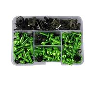 Kit Tuercas Pernos Kit Tornillos Tuercas Carenado Motocicleta Para Para Suzuki 155, 177, 190 253 Piezas Clips Fijación Para La Carrocería Tornillos Carenado Motocicleta(Verde,155pcs)