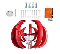 Kit Turbina Eólica para Instalación Solar Off-Grid 500W 300W 100W, 48V 24V 12V Linterna con Controlador, Trifásico AC para Jardín Residencial Camper Granja Casa(48V,100W)