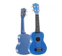 Kit Ukelele Guitarra Hawaiana Acústica Colorida De 4 Cuerdas De 21 Pulgadas Para Principiantes En Música(Color:Blue)