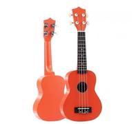 Kit Ukelele Guitarra Hawaiana Acústica Colorida De 4 Cuerdas De 21 Pulgadas Para Principiantes En Música(Color:Orange)