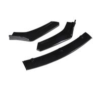 Kit Universal 3 Piezas Separadores Labios Parachoques Delantero Color Negro Brillante Resistente Para Carrocería Alerón Delantero