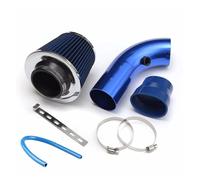 Kit Universal De Admisión En Frío Con Filtro Manguera Goma Para Automóvil 76mm Tubo Sobrealimentador Inducción Alta Potencia Tubo Admisión Aire(Blue)