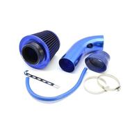 Kit Universal De Admisión En Frío Con Filtro Manguera Goma Para Automóvil 76mm Tubo Sobrealimentador Inducción Alta Potencia Tubo Admisión Aire(All Blue)