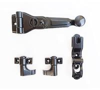 Kit universal de base para española de 1 y 2 puertas. Se distingue por apertura con rotación de 180 °, con gancho y cierre de asa y cierre de seguridad. Se adapta a cierres AGB