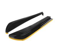 Kit Universal De Difusor Divisor Parachoques Trasero, Protector Canard, Decoraciones Exteriores para Coche, Estilo Carrocería Faldones Laterales Coche(Black Yellow Trim)