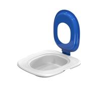 Kit universal de entrenamiento de inodoro para gatos, asiento reutilizable para gatos y perros pequeños, aplicable a todos los tamaños de inodoro, limpieza de mascotas redondas o alargadas (azul)