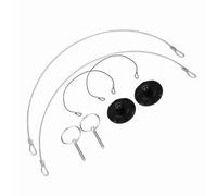 Kit Universal de Pins CNC Hood, para Bloqueo de Pestillo de Capucha de Carreras Negras, con Acabado de Resiliencia de Oxidación, Mejora la Seguridad y el Estilo, 2 Piezas (Negro)