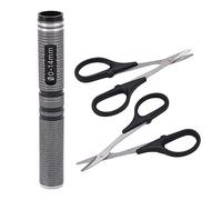 Kit universal de tijeras curvas RC, accesorios para perforador de agujeros de coche RC, herramienta de perforación ajustable de 0 a 14 mm con mango antideslizante, diseño (Negra)