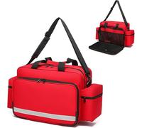 Kit vacío de trauma de emergencia con tiras reflectantes, organizador de múltiples compartimentos para viajes, camping, coche, al aire libre y primeros auxilios en el hogar