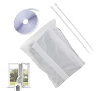 Kit Ventana Aire Acondicionado Portátil,Set Sellado para Ventanas Abatibles | Kit Ventana AC Sin Taladrar Eficiente Con Cremallera Para Hogar Secadora