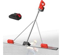 Kit vibratorio para soleras de hormigón, máquina de acabado de cemento eléctrica inalámbrica, motores duales con 2 baterías, regla de nivelación facial, 1,8 m