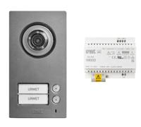 Kit videoportero bifamiliar Urmet botoner alimentación+distribuidor - 1784/802