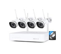 Kit videovigilancia Foscam FN8108W-B4-1T 4 cámaras WiFi 3MP NVR 1TB exterior IP66 Mesh
