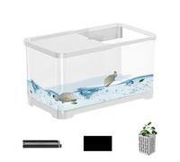 Kit Vistankk - Kit de Acuario, Arrancador de Acuario Decorativo | Juego de inicio completo con luz LED, tanque de vidrio para peces betta, peces dorados de agua dulce, peces tropicales, configuración