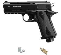 Kit WC 401 - Pistola de Aire comprimido (CO2) y balines de Acero (perdigones BBS) Calibre 4.5mm. Réplica + Accesorios <3,5J