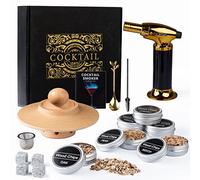Kit Whisky Smoker - Set de Regalo Old Fashioned con 6 Virutas de Madera, 4 Piedras de Whisky de Granito Natural, Soplete y Accesorios - Ideal para Amantes del Whisky y los Cócteles (Juego Básico)