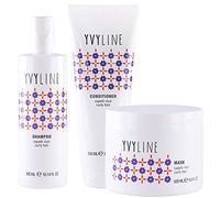 KIT YVYLINE Pelo Rizado | Curly Girl Method Curly Hair Champú + Acondicionador Acondicionador + Mascarilla para cabello rizado | Súper hidratante para rizos definidos y ligeros | juego de 3 piezas