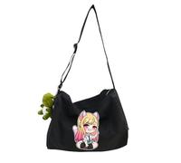 Kitagawa Marin - Bolso bandolera de lona con diseño de anime, 30 x 20 x 20 cm, bolsa cruzada de lona para adolescentes, gran capacidad, Negro Tipo 3, 30*20*20cm