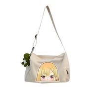 Kitagawa Marin - Bolso bandolera de lona con diseño de anime, 30 x 20 x 20 cm, bolsa cruzada de lona para adolescentes, gran capacidad, Blanco roto Tipo 6, 30*20*20cm