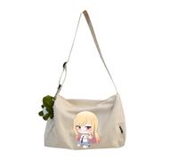 Kitagawa Marin - Bolso bandolera de lona con diseño de anime, 30 x 20 x 20 cm, bolsa cruzada de lona para adolescentes, gran capacidad, Blanco roto Tipo 4, 30*20*20cm