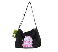 Kitagawa Marin - Bolso bandolera de lona con diseño de anime, 30 x 20 x 20 cm, bolsa cruzada de lona para adolescentes, gran capacidad, Negro Tipo 5, 30*20*20cm