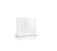 Kitaly Mueble Multiusos con 3 Puertas y 10 estantes, Modelo Mister, Lacado Brillante