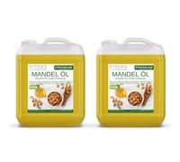 Kitama Aceite de almendra dulce 10 Litros (2 x 5000ml) - 100% puro - natural y vegano