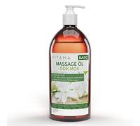 Kitama Aceite de masaje Aroma Dok Mok Thai agua jazmín - Aceite corporal para masajes - Aceite de cuidado - Aceite aromático - Aceite de relajación nutritivo - 1000 ml (1 litro)