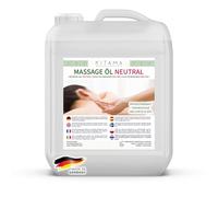 Kitama Aceite de masaje neutro sin perfume 10l - Aceite para Fisioterapia de masaje Wellness Spa tailandés, aceite base sin fragancia