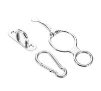 KITANDOVE Estribo En Boca De Caballo Anillos De Corbata De Caballo Anillo De Corbata De Caballo con Perno De Ojo Anillo De Corbata De Caballo con Cáncamo Silver Acero Inoxidable
