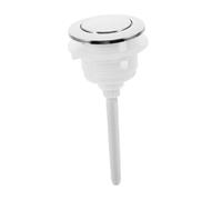 KITANDOVE Pulsador Cisterna Universal para Inodoro BotóN De Descarga De Tanque con DiseñO De Un Solo BotóN En Abs Plata 5 1 2 X 1 8 Pulgadas